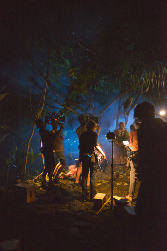 Sur le tournage de Meurtres à Tahiti